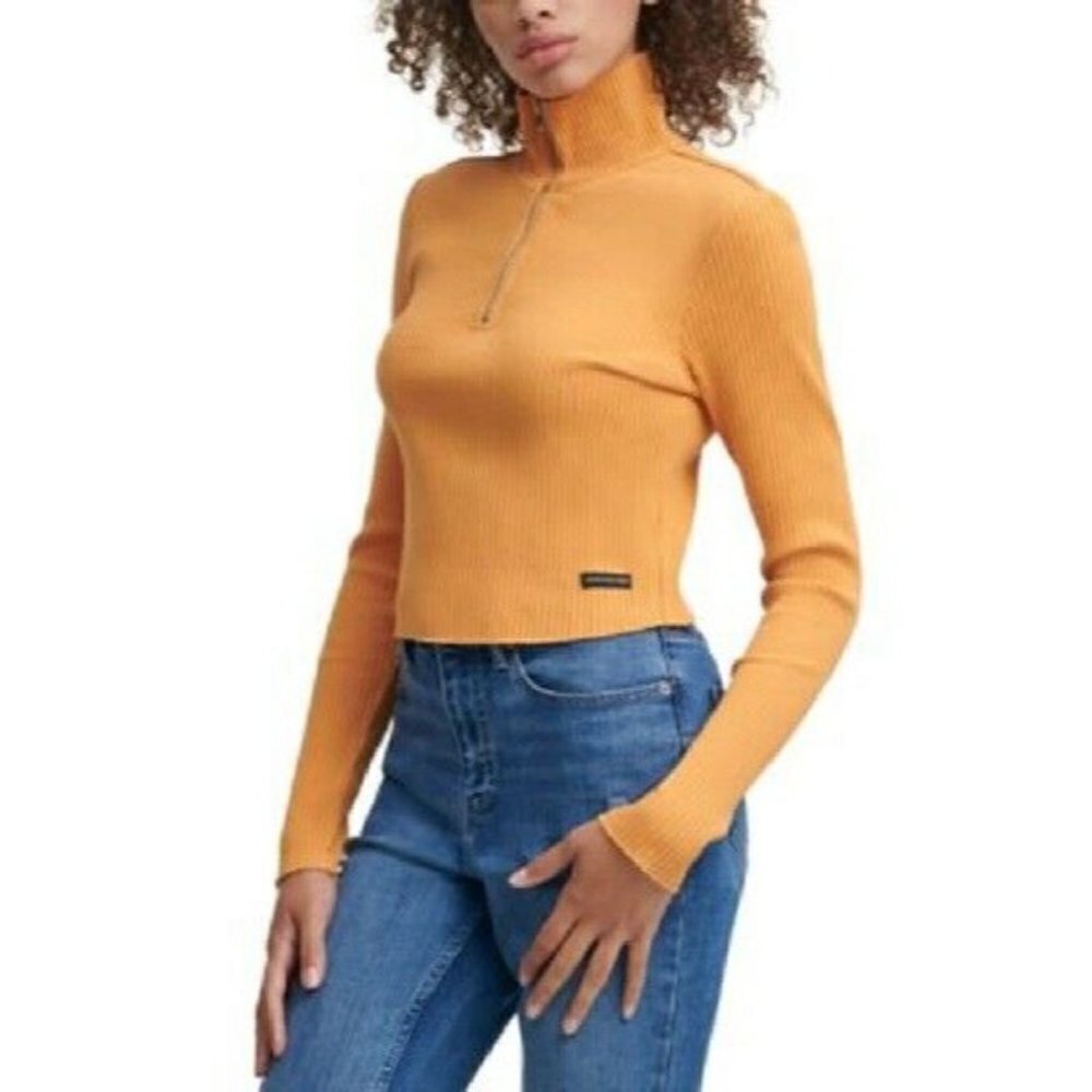 Calvin Klein Zipped Turtleneck Top Women's. Size Small.  New With Tags.